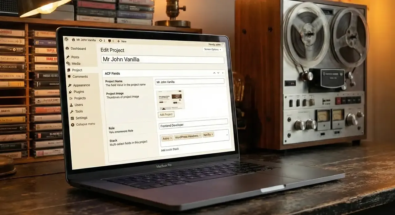 Tikendev - Mr John Vanilla - Admin Panel